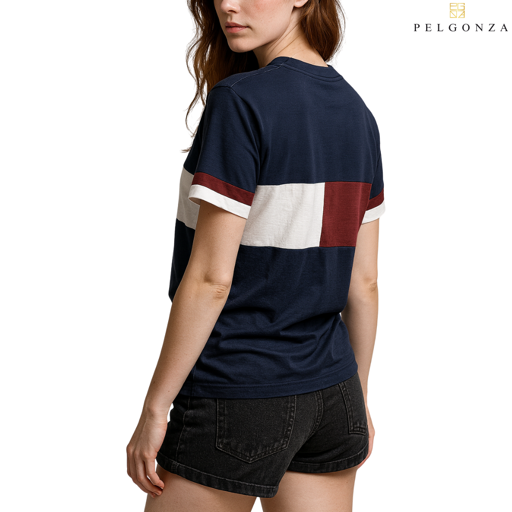 PELGONZA Unisex Color Block Tee – Korean Inspired Cotton T-Shirt, Soft & Trendy Stylish Casual Fit