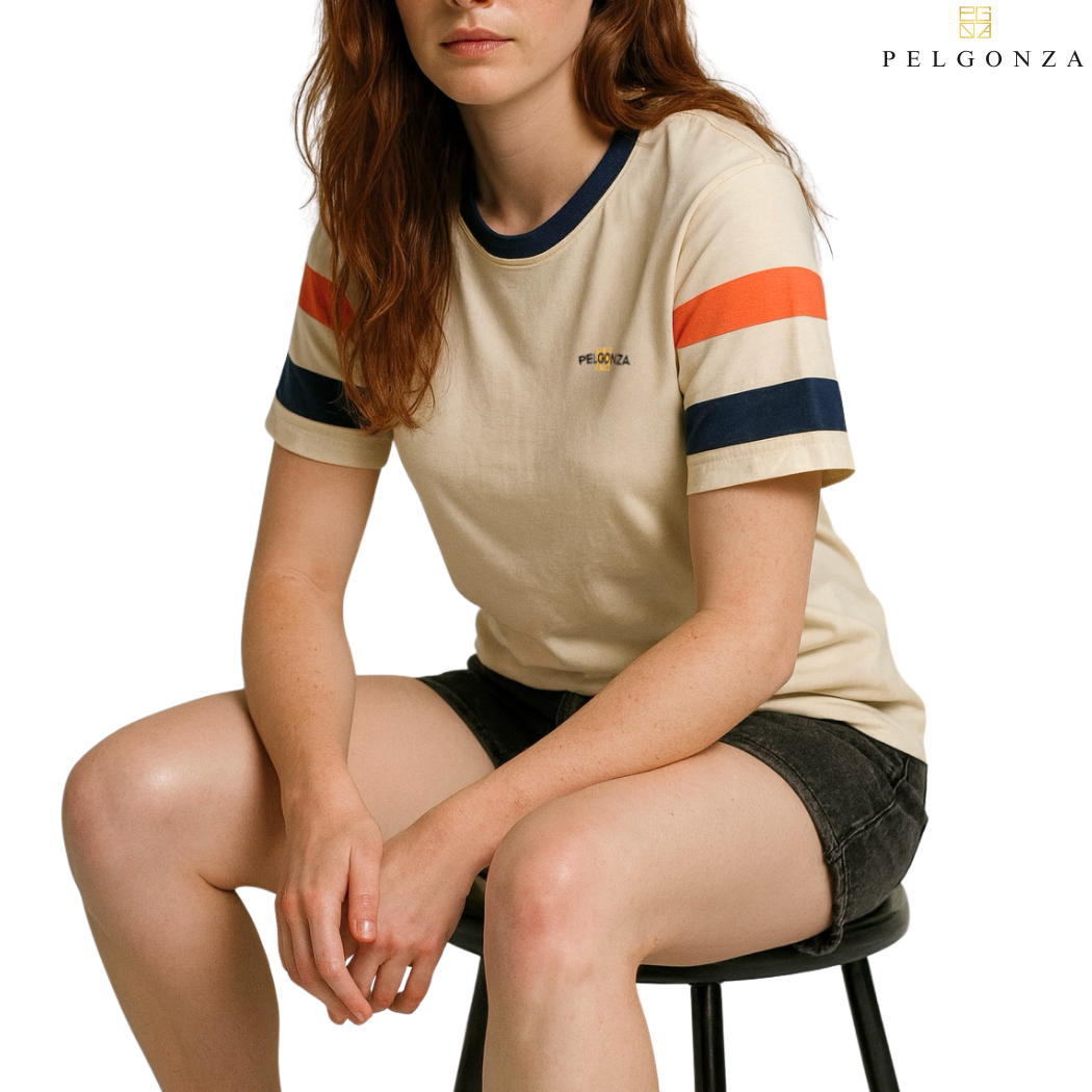 Pelgonza Off-White Tee | Retro Korean Streetwear Cotton Tee | Casual Short Sleeve Crewneck Top for Men & Women | Trendy Oversized Fit | Comfortable Everyday Outfit | Sizes S-3XL