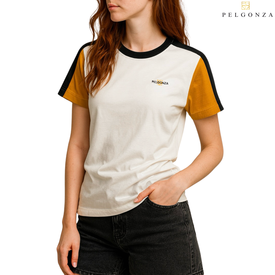 PELGONZA Unisex Color Block Tee – Korean Inspired Cotton T-Shirt, Soft & Trendy Stylish Casual Fit