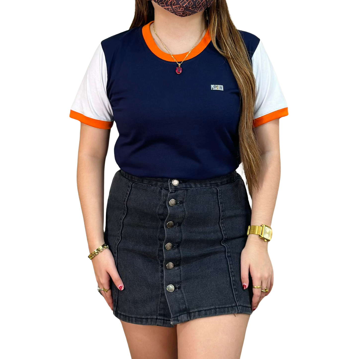 Selene – The Bold & Timeless Contrast Tee by Pelgonza