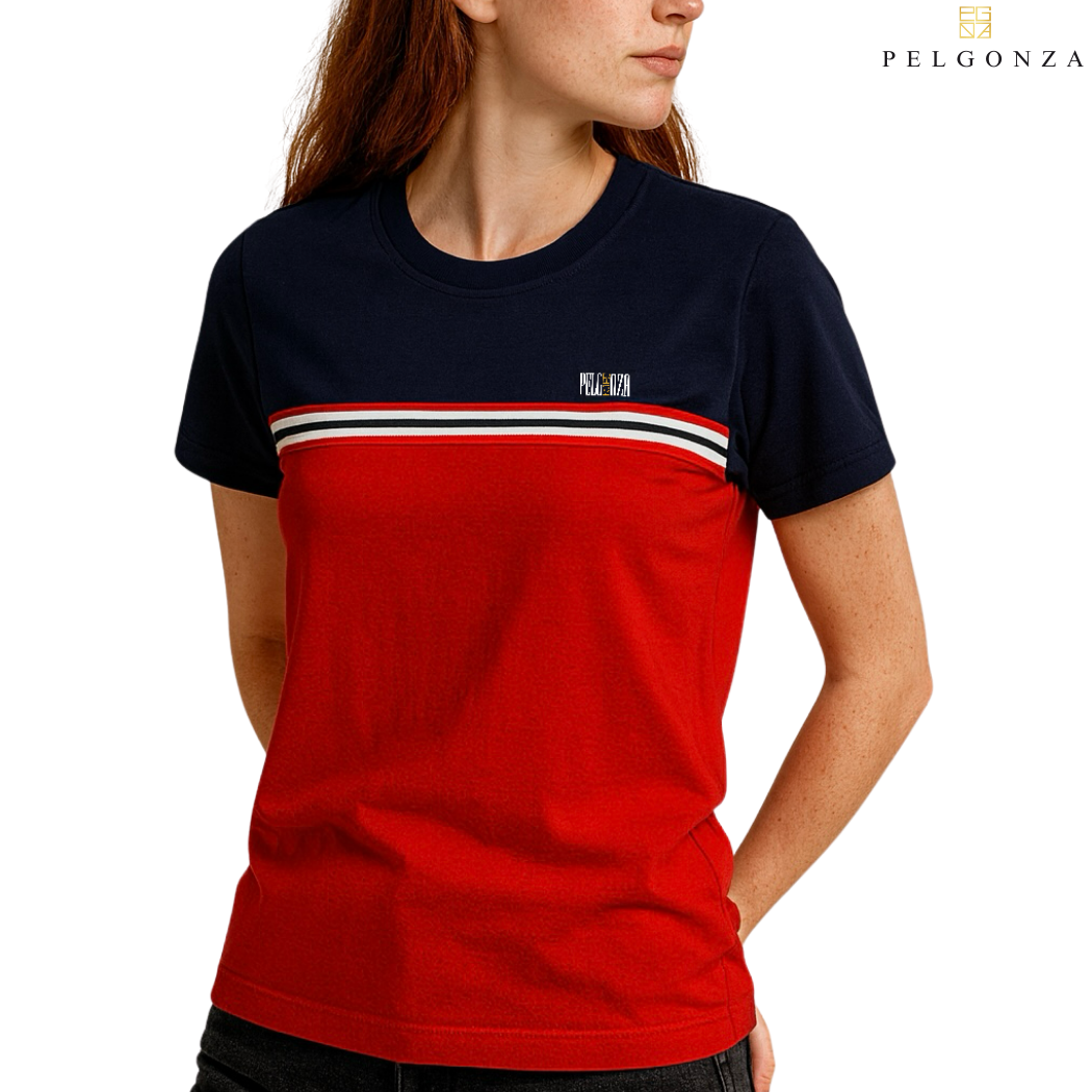 PELGONZA Unisex Color Block Tee – Korean Inspired Cotton T-Shirt, Soft & Trendy Stylish Casual Fit