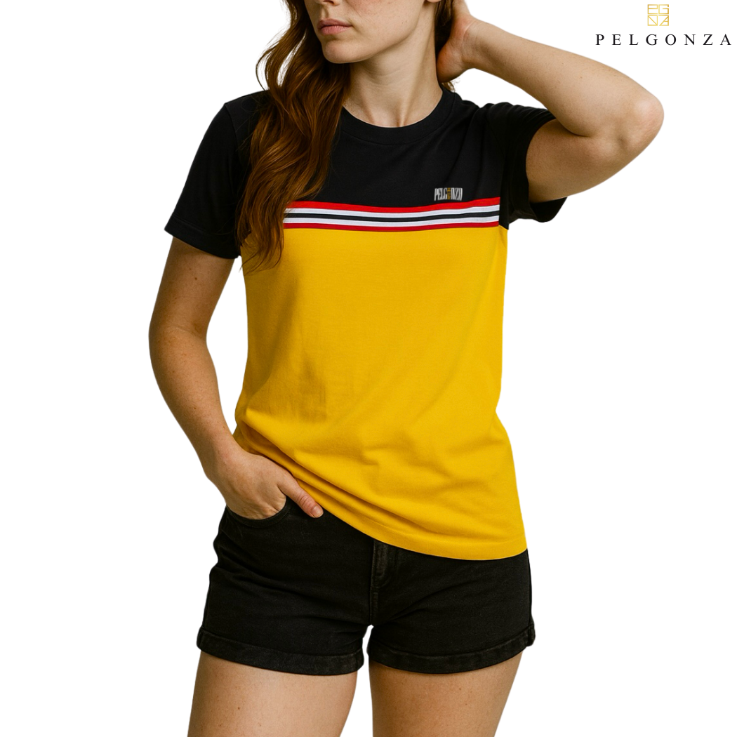 PELGONZA Unisex Color Block Tee – Korean Inspired Cotton T-Shirt, Soft & Trendy Stylish Casual Fit