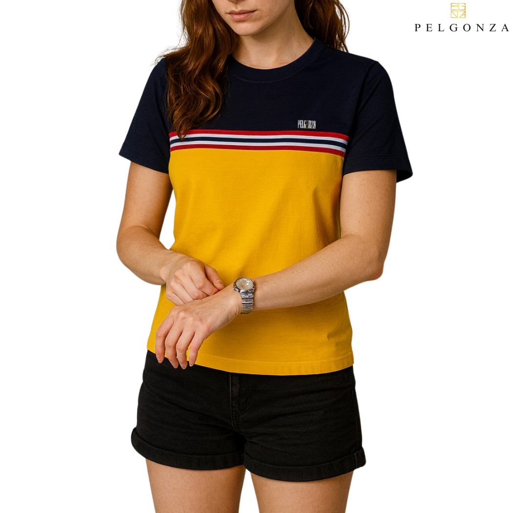 PELGONZA Unisex Color Block Tee – Korean Inspired Cotton T-Shirt, Soft & Trendy Stylish Casual Fit