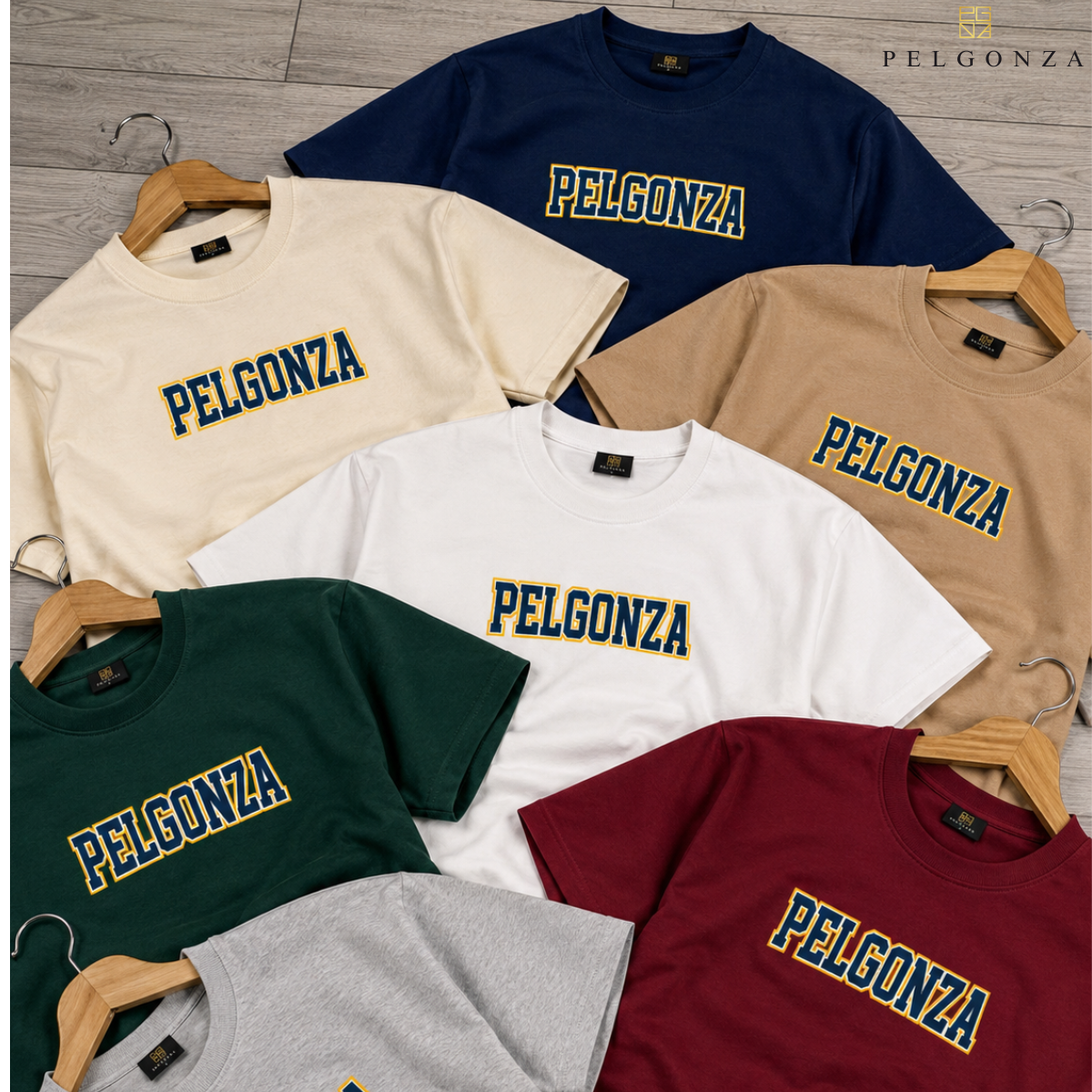 PELGONZA Unisex | Varsity shirt style | – Korean Inspired Cotton T-Shirt, Soft & Trendy Stylish
