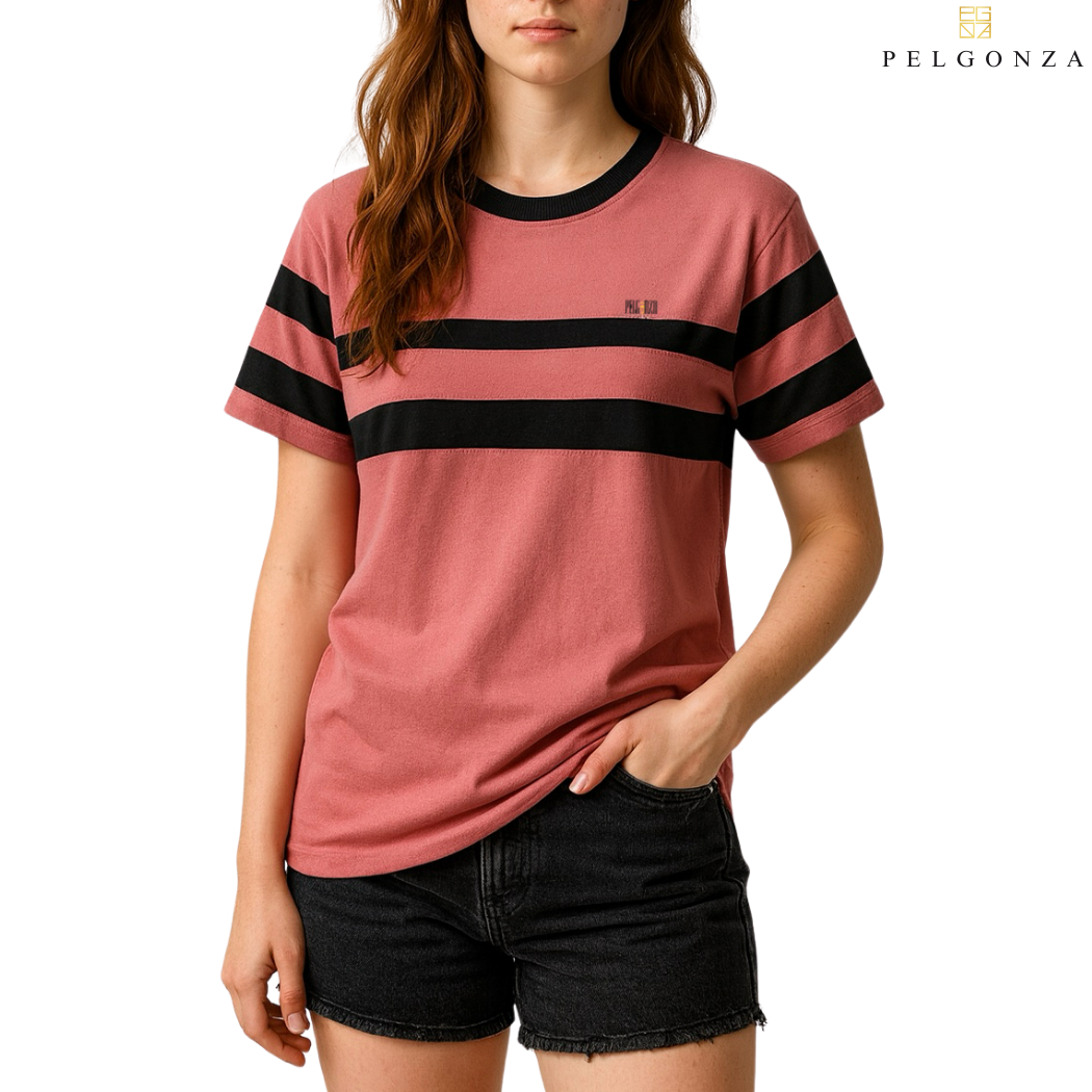 Pelgonza Elegant Old rose , | Retro Korean Streetwear Cotton Tee | Casual Short Sleeve Crewneck Top for Men & Women | Trendy Oversized Fit | Comfortable Everyday Outfit | Sizes S-3XL |