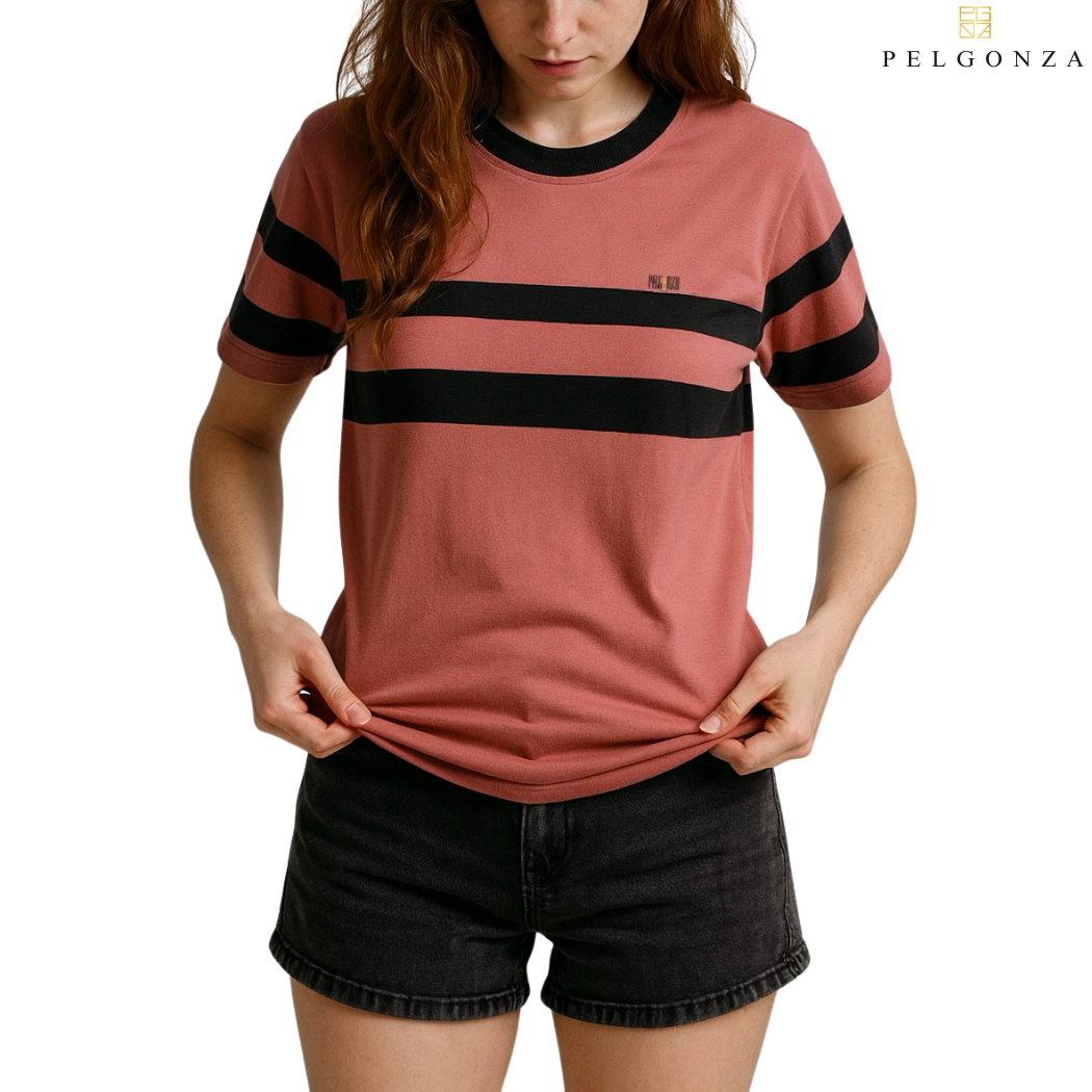 Pelgonza Elegant Old rose , | Retro Korean Streetwear Cotton Tee | Casual Short Sleeve Crewneck Top for Men & Women | Trendy Oversized Fit | Comfortable Everyday Outfit | Sizes S-3XL |