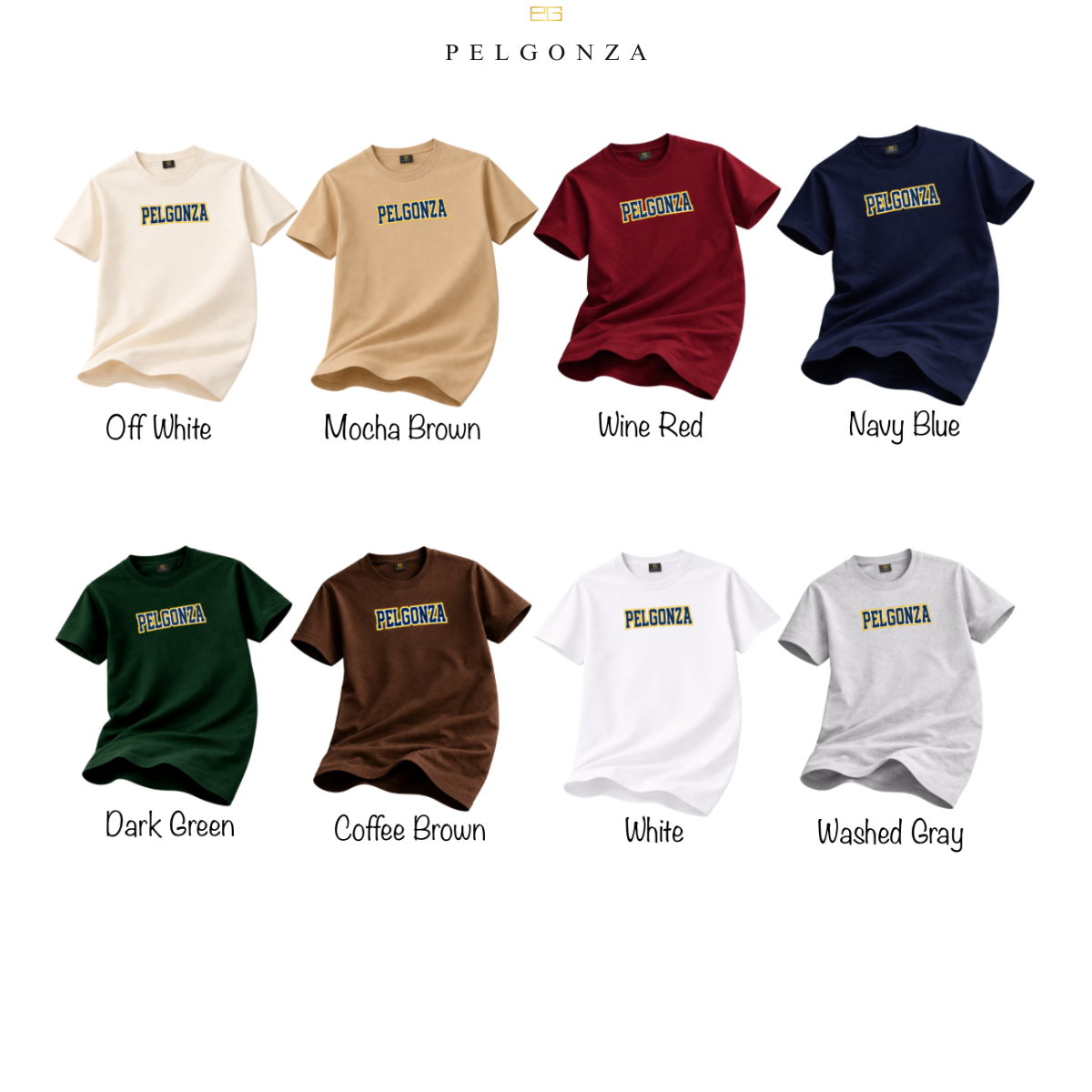 PELGONZA Unisex | Varsity shirt style | – Korean Inspired Cotton T-Shirt, Soft & Trendy Stylish