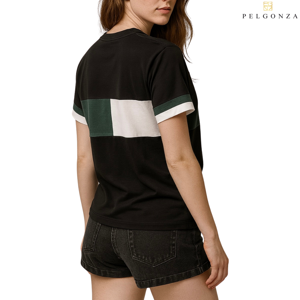 PELGONZA Unisex Color Block Tee – Korean Inspired Cotton T-Shirt, Soft & Trendy Stylish Casual Fit