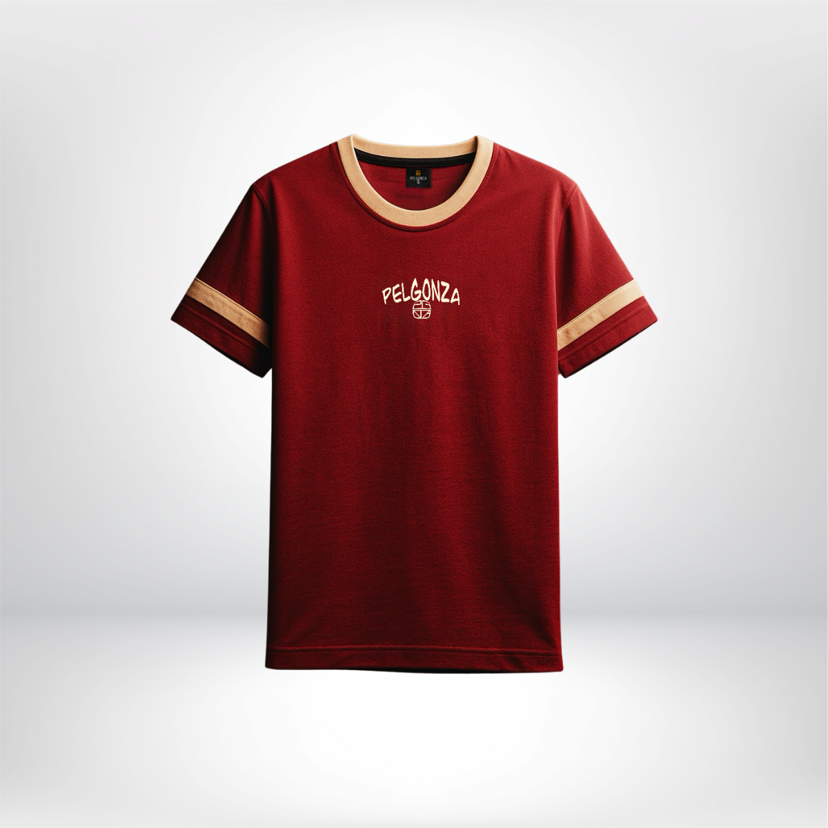 Pelgonza Sport and Vintage vibe T-shirt in Navy and Reddish Maroon