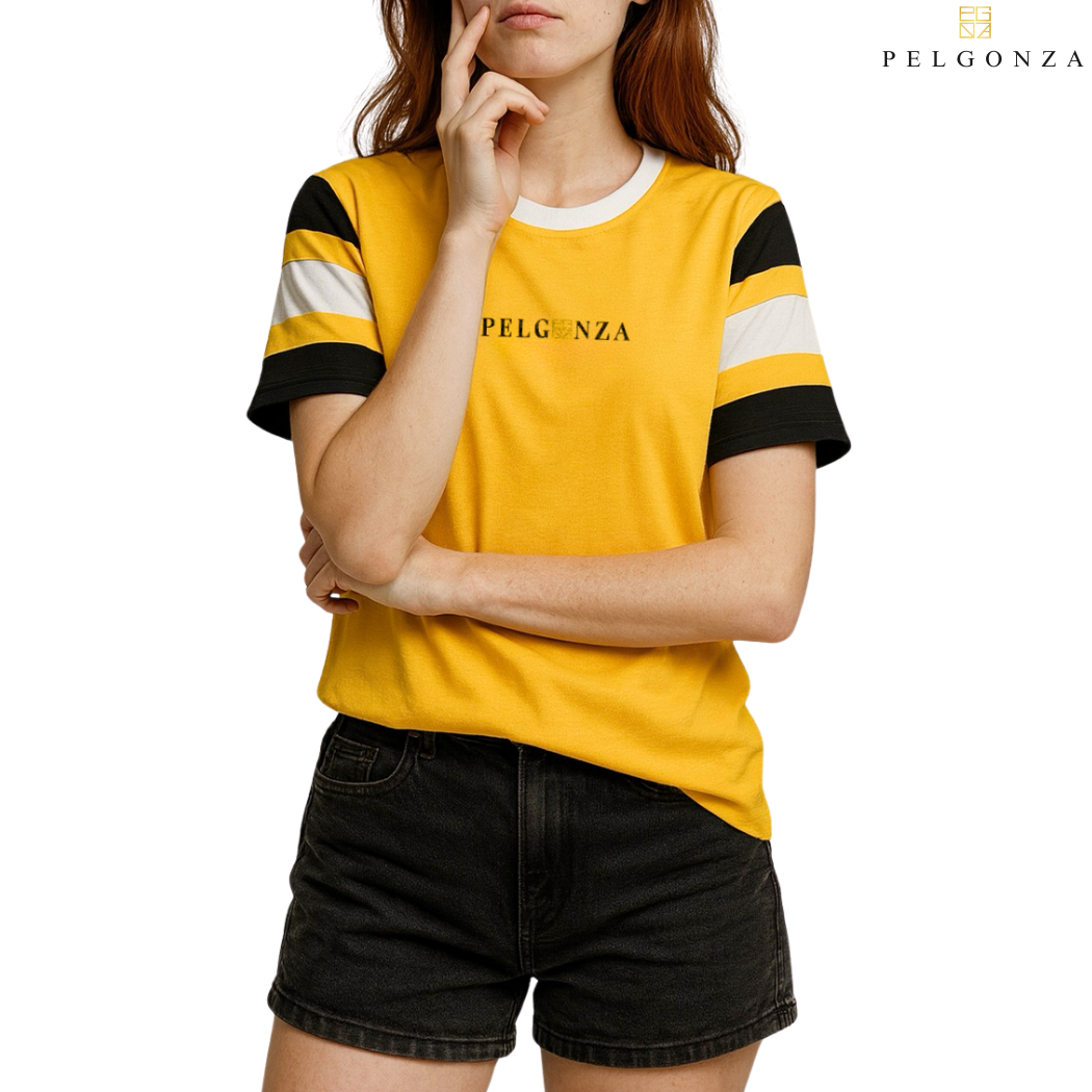 PELGONZA Unisex Color Block Tee – Korean Inspired Cotton T-Shirt, Soft & Trendy Stylish Casual Fit