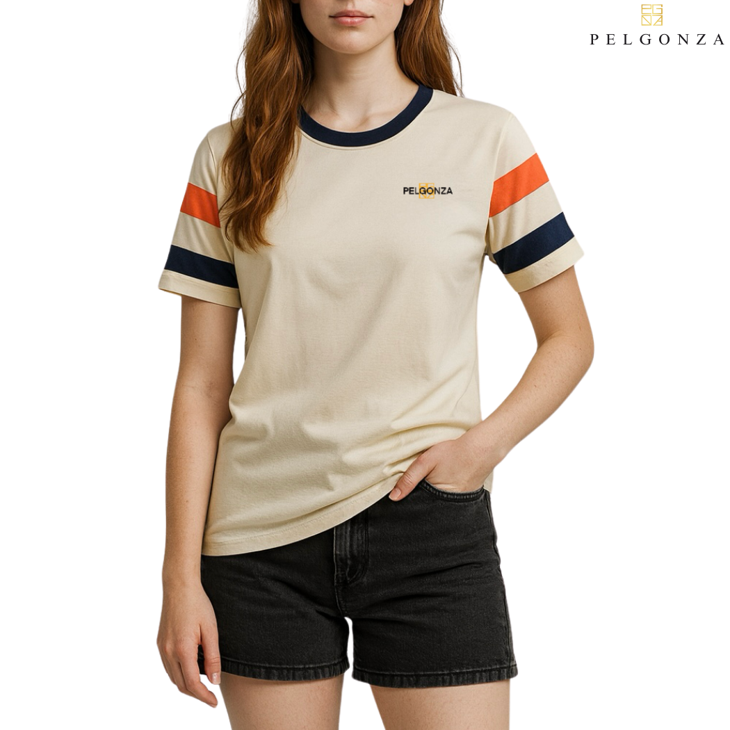 Pelgonza Off-White Tee | Retro Korean Streetwear Cotton Tee | Casual Short Sleeve Crewneck Top for Men & Women | Trendy Oversized Fit | Comfortable Everyday Outfit | Sizes S-3XL