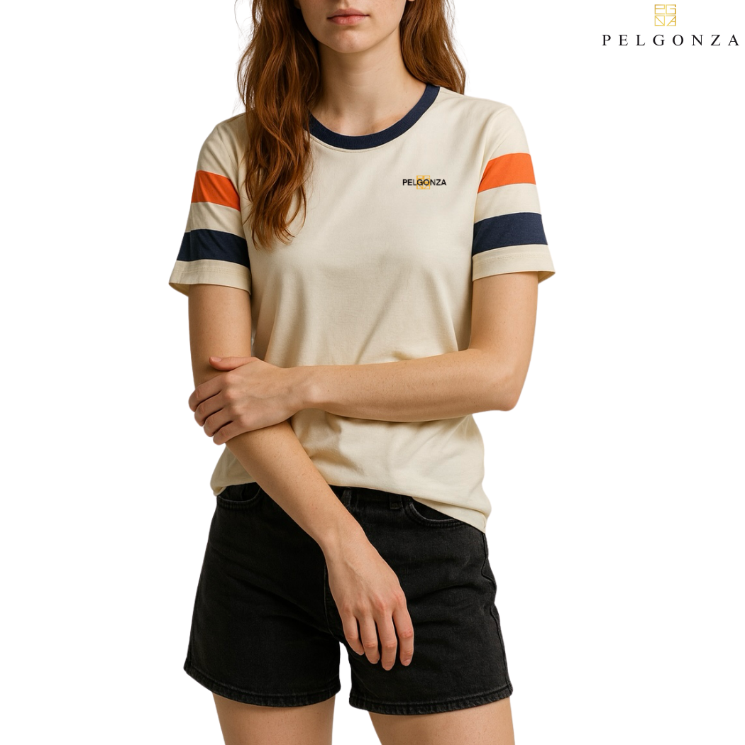 Pelgonza Off-White Tee | Retro Korean Streetwear Cotton Tee | Casual Short Sleeve Crewneck Top for Men & Women | Trendy Oversized Fit | Comfortable Everyday Outfit | Sizes S-3XL