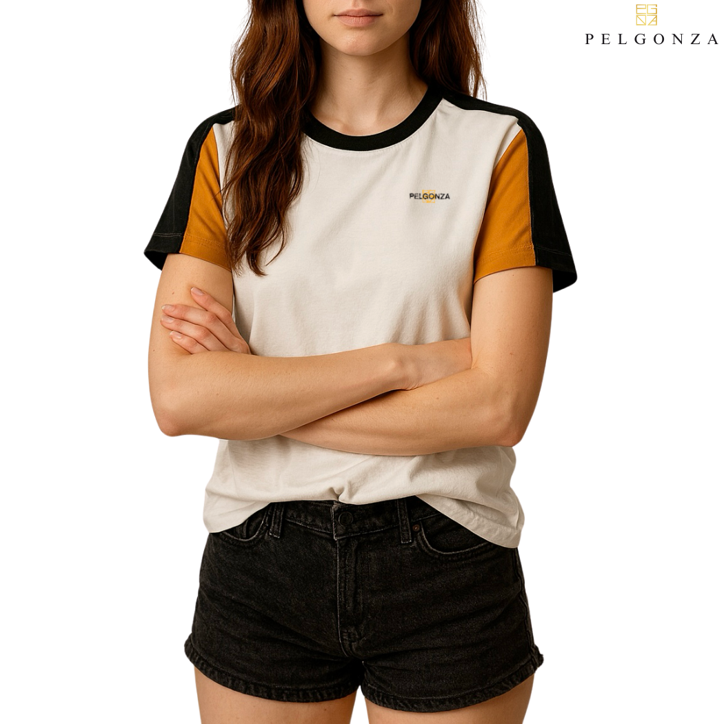 PELGONZA Unisex Color Block Tee – Korean Inspired Cotton T-Shirt, Soft & Trendy Stylish Casual Fit