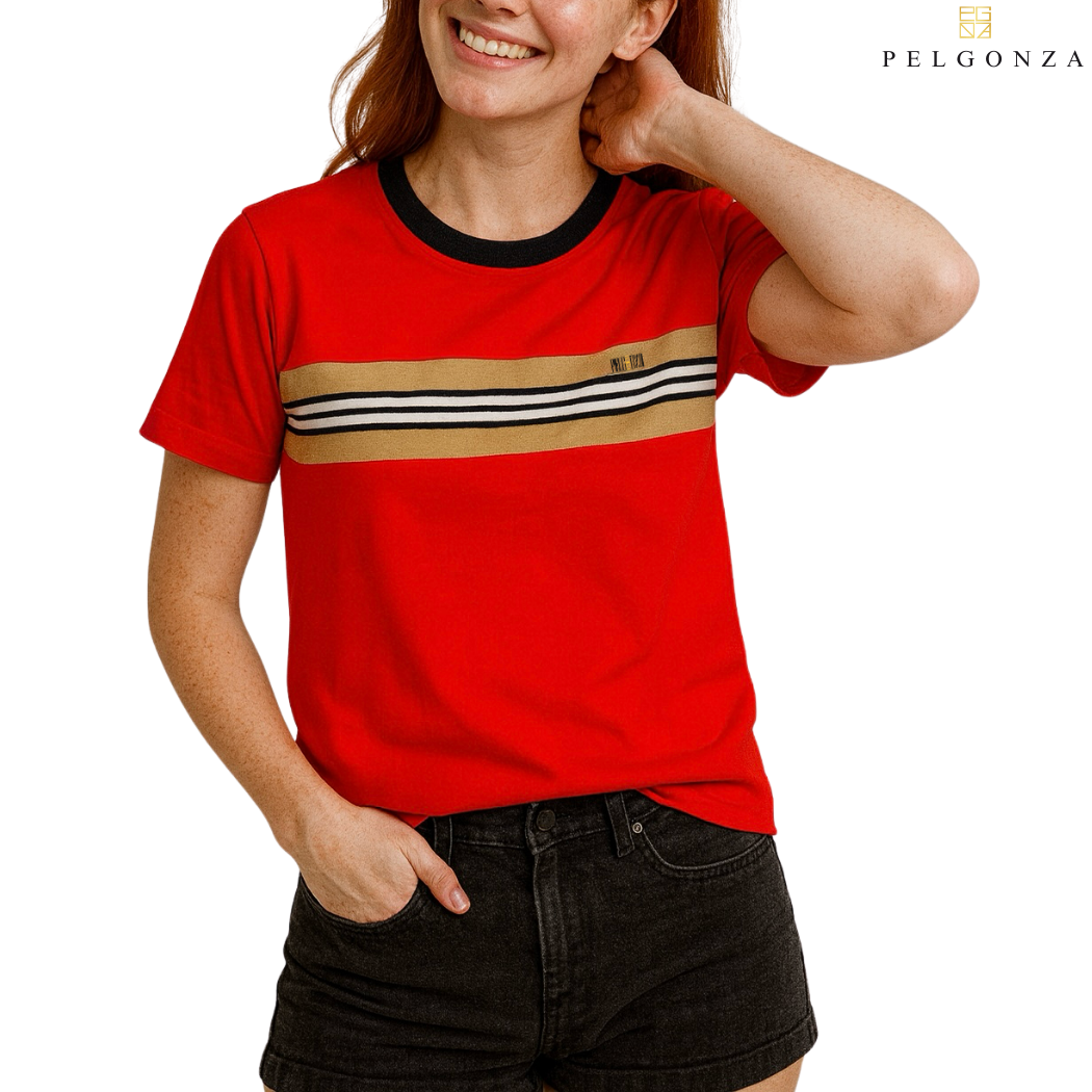 PELGONZA Unisex Color Block Tee – Korean Inspired Cotton T-Shirt, Soft & Trendy Stylish Casual Fit