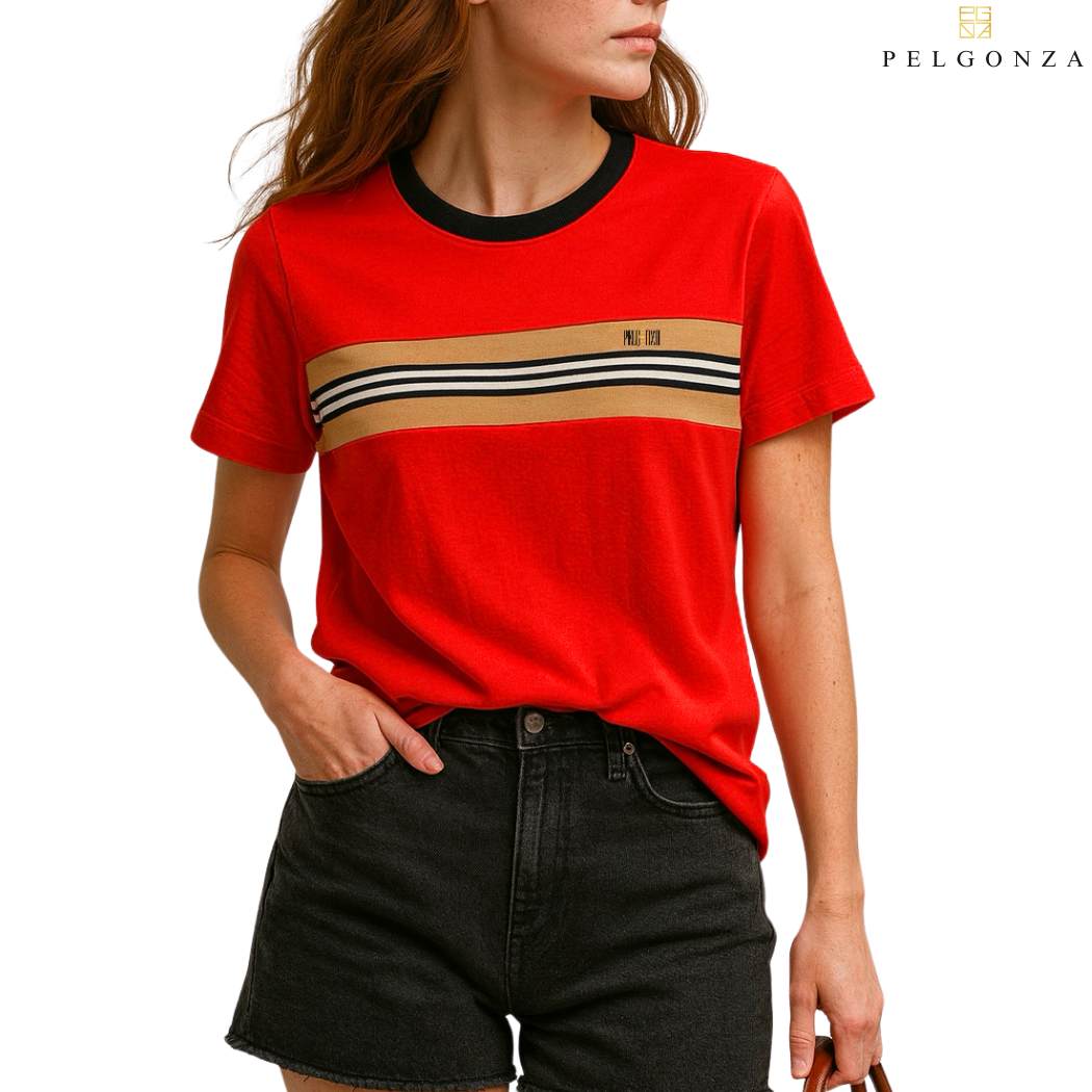 PELGONZA Unisex Color Block Tee – Korean Inspired Cotton T-Shirt, Soft & Trendy Stylish Casual Fit