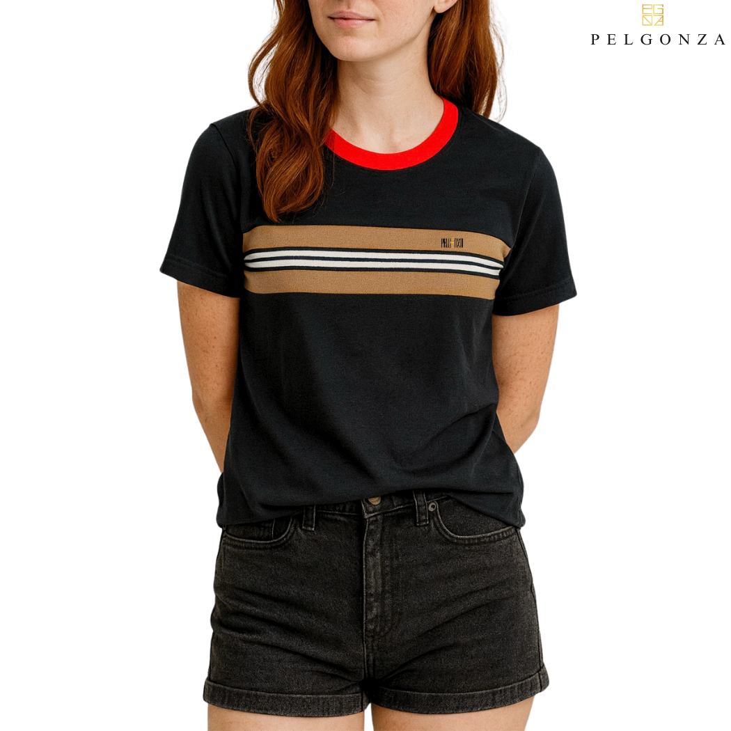 PELGONZA Unisex Color Block Tee – Korean Inspired Cotton T-Shirt, Soft & Trendy Stylish Casual Fit