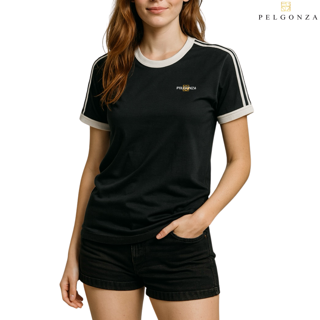 Pelgonza Sporty and rich t-shirt | Cotton Crewneck Casual Top for Men & Women | Retro Korean Streetwear Tee | Short Sleeve Comfortable Everyday Shirt | Sizes S-3XL