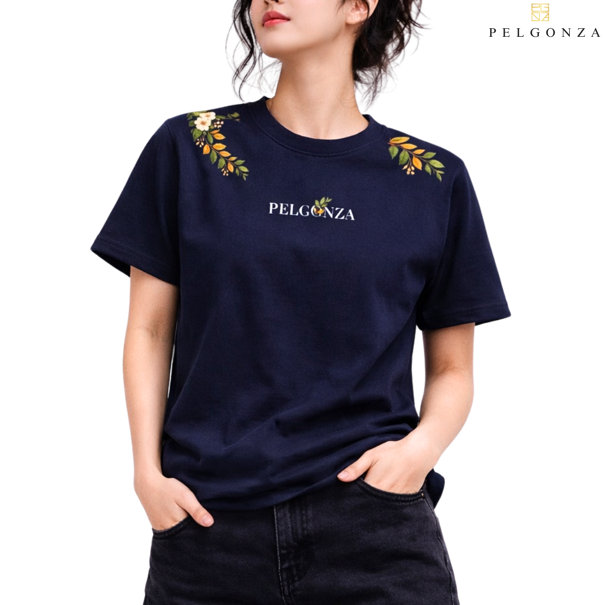 PELGONZA Unisex | Elegant leaves print