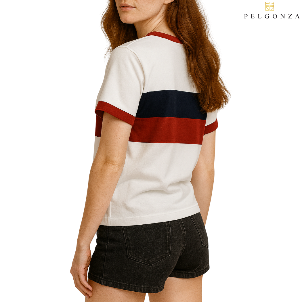 PELGONZA Unisex Color Block Tee – Korean Inspired Cotton T-Shirt, Soft & Trendy Stylish Casual Fit