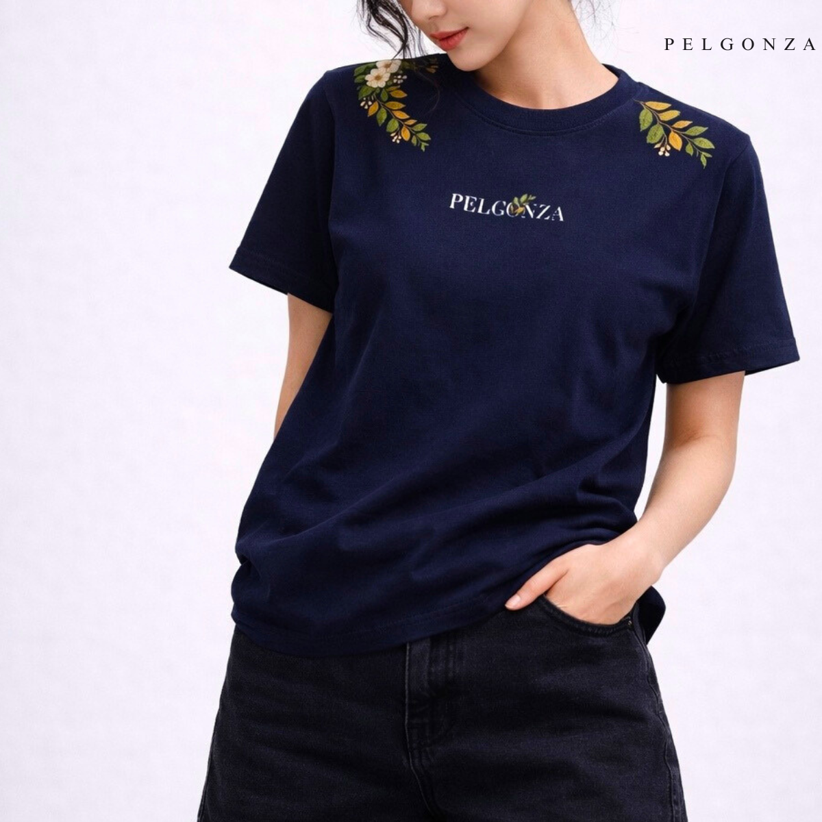 PELGONZA Unisex | Elegant leaves print