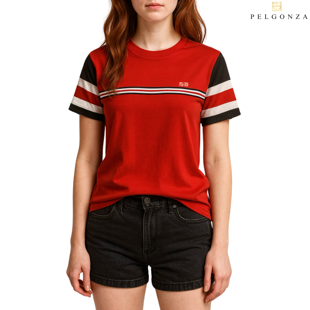 PELGONZA Unisex Color Block Tee – Korean Inspired Cotton T-Shirt, Soft & Trendy Stylish Casual Fit