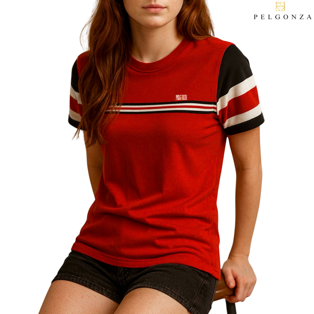 PELGONZA Unisex Color Block Tee – Korean Inspired Cotton T-Shirt, Soft & Trendy Stylish Casual Fit