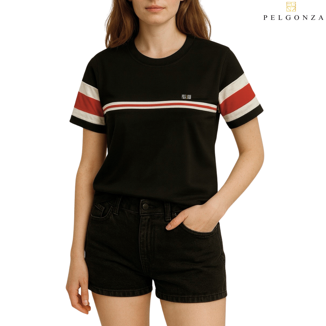 PELGONZA Unisex Color Block Tee – Korean Inspired Cotton T-Shirt, Soft & Trendy Stylish Casual Fit