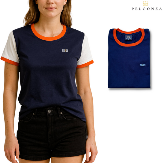 Selene – The Bold & Timeless Contrast Tee by Pelgonza