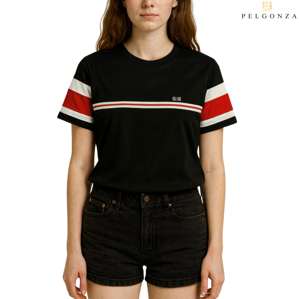 PELGONZA Unisex Color Block Tee – Korean Inspired Cotton T-Shirt, Soft & Trendy Stylish Casual Fit