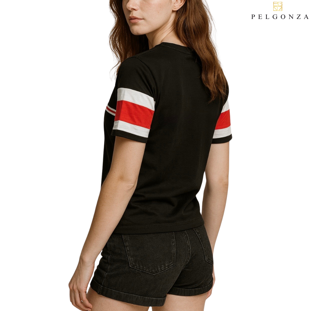 PELGONZA Unisex Color Block Tee – Korean Inspired Cotton T-Shirt, Soft & Trendy Stylish Casual Fit