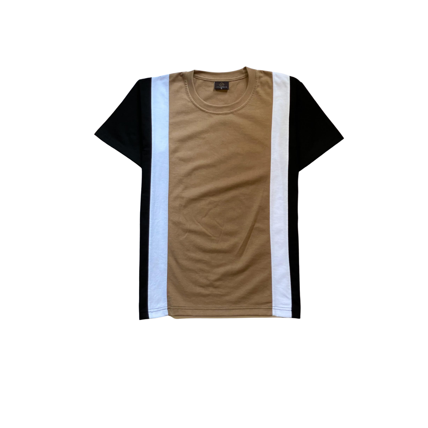 Cadenza by Pelgonza – Premium Unisex Cotton T-Shirt | Modern Brown & Black Color Block | Trendy & Comfortable
