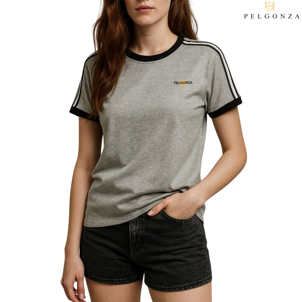 Pelgonza Sporty and rich t-shirt | Cotton Crewneck Casual Top for Men & Women | Retro Korean Streetwear Tee | Short Sleeve Comfortable Everyday Shirt | Sizes S-3XL