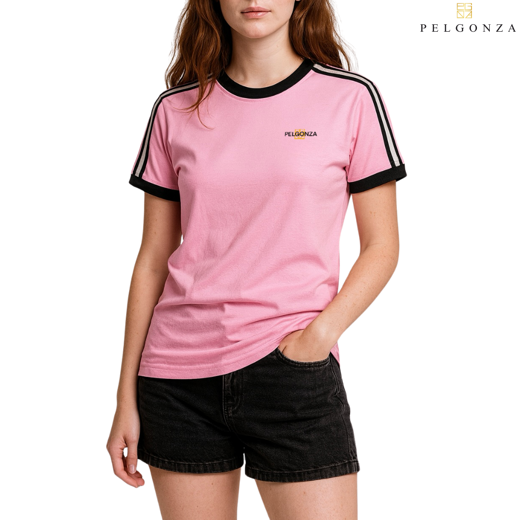 Pelgonza Sporty and rich t-shirt | Cotton Crewneck Casual Top for Men & Women | Retro Korean Streetwear Tee | Short Sleeve Comfortable Everyday Shirt | Sizes S-3XL
