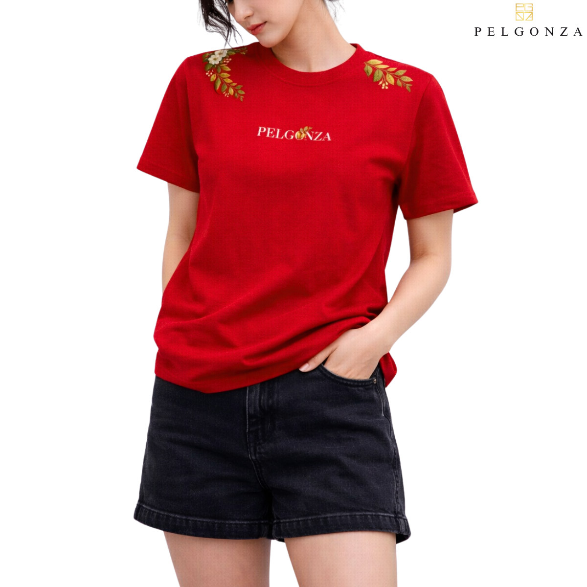 PELGONZA Unisex | Elegant leaves print