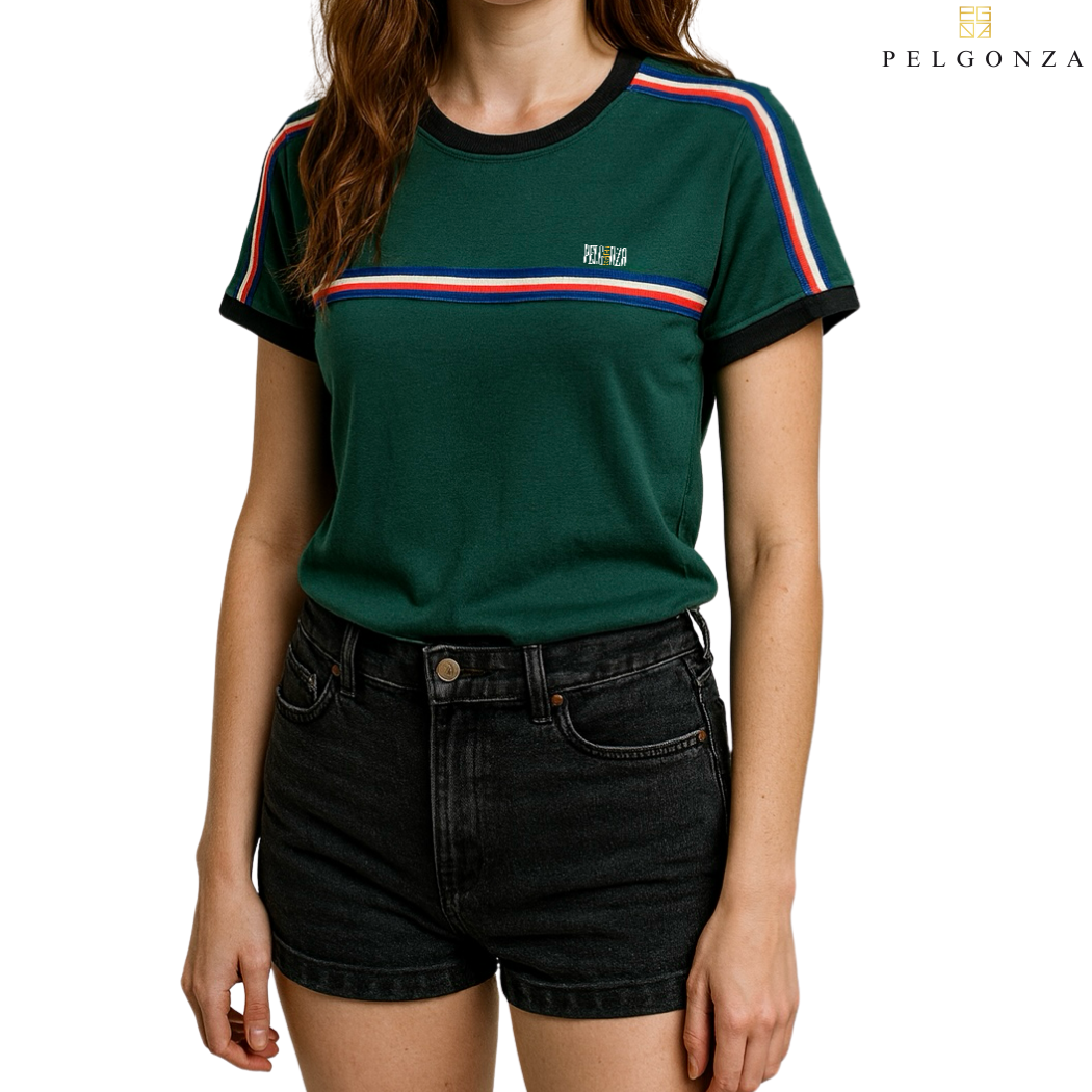 PELGONZA Unisex Ringer T-Shirt | Cotton Crewneck Casual Top for Men & Women | Retro Korean Streetwear Tee | Short Sleeve Comfortable Everyday Shirt | Sizes S-3XL | White, Yellow, Green, Black Color Block Style