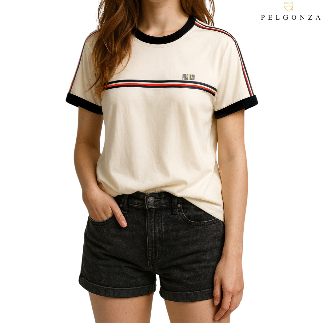 PELGONZA Unisex Ringer T-Shirt | Cotton Crewneck Casual Top for Men & Women | Retro Korean Streetwear Tee | Short Sleeve Comfortable Everyday Shirt | Sizes S-3XL | White, Yellow, Green, Black Color Block Style