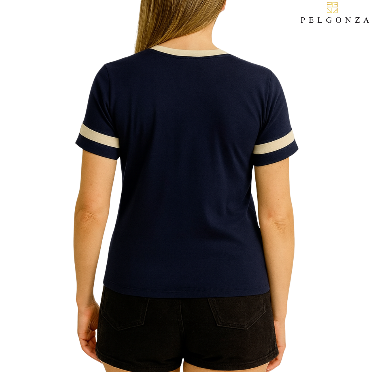Pelgonza Sport and Vintage vibe T-shirt in Navy and Reddish Maroon