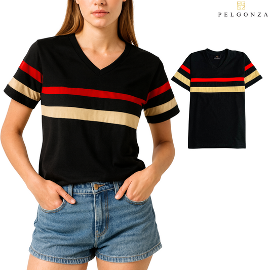Pelgonza Classic Multi color V-neck T-shirt