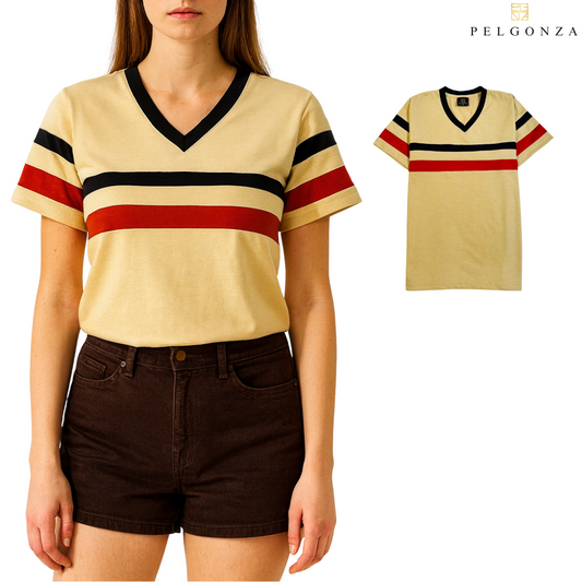 Pelgonza Classic Multi color V-neck T-shirt