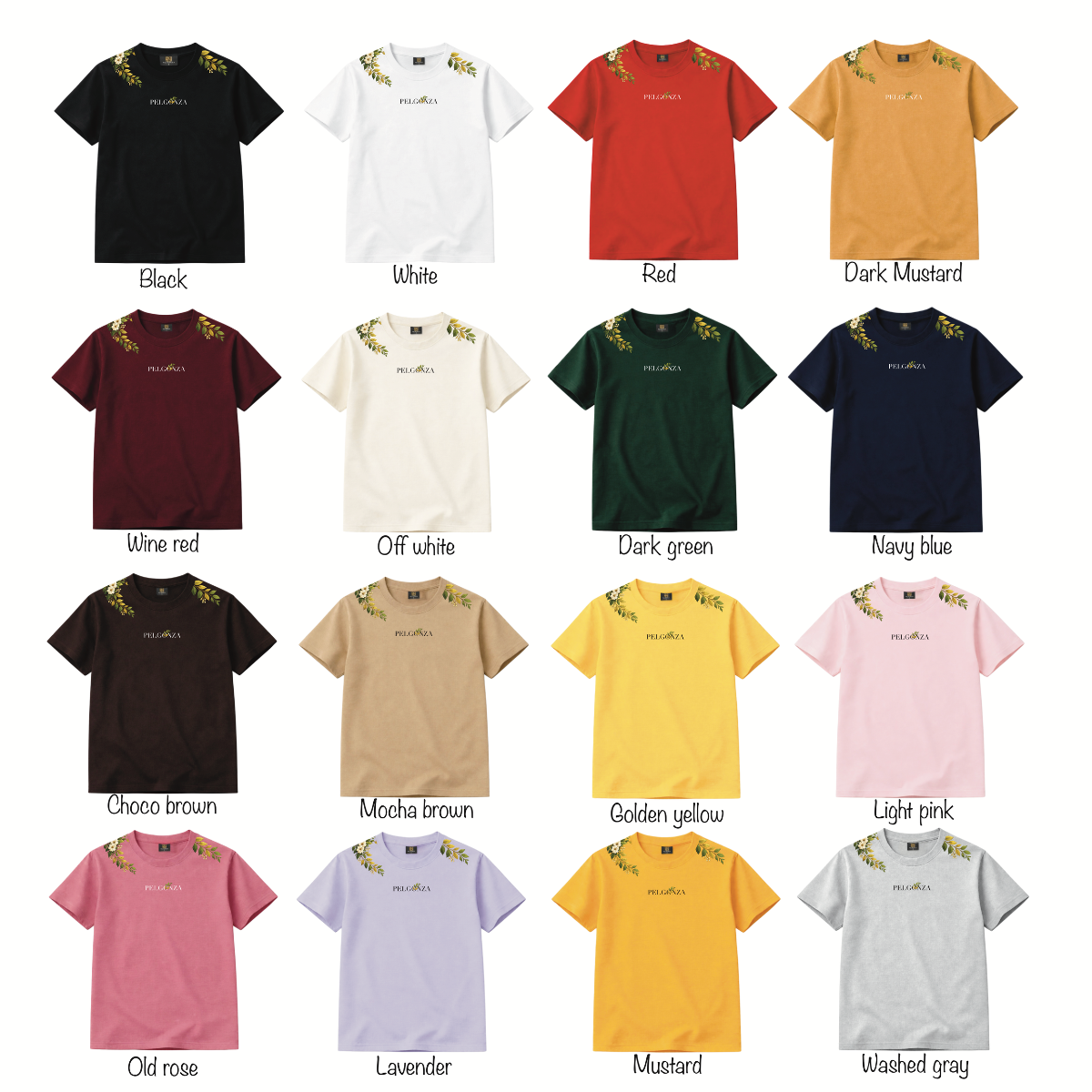 PELGONZA Unisex | Elegant leaves print