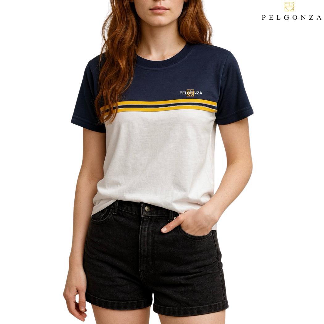 PELGONZA Unisex Color Block Tee – Korean Inspired Cotton T-Shirt, Soft & Trendy Stylish Casual Fit