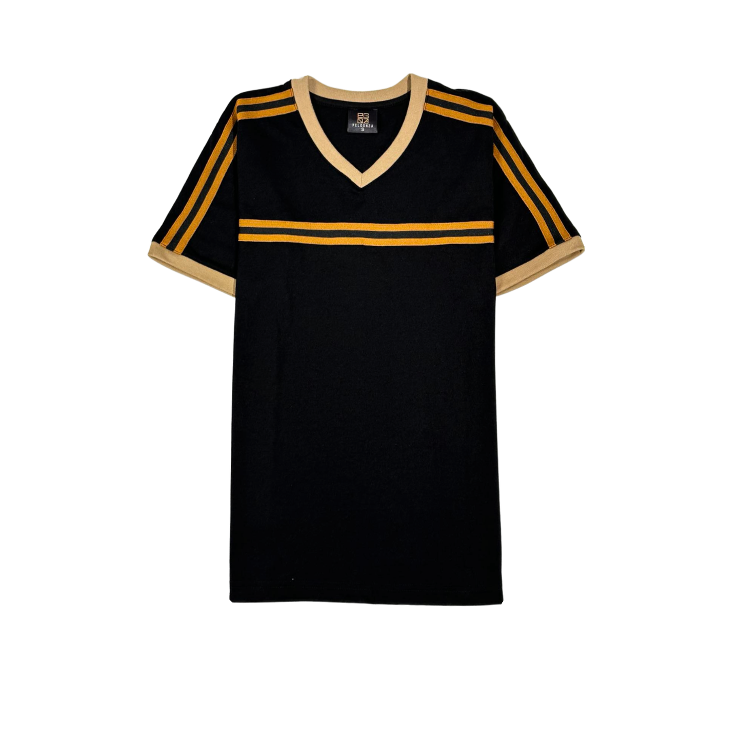 Aderra by Pelgonza – Premium Cotton Unisex T-Shirt | Chic Black & Brown Contrast | Casual & Trendy
