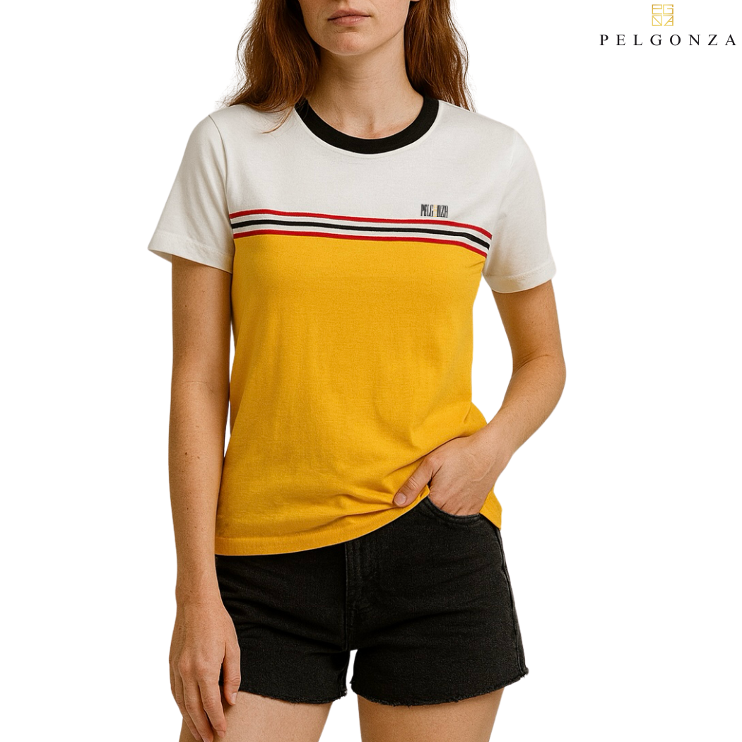 PELGONZA Unisex Color Block Tee – Korean Inspired Cotton T-Shirt, Soft & Trendy Stylish Casual Fit
